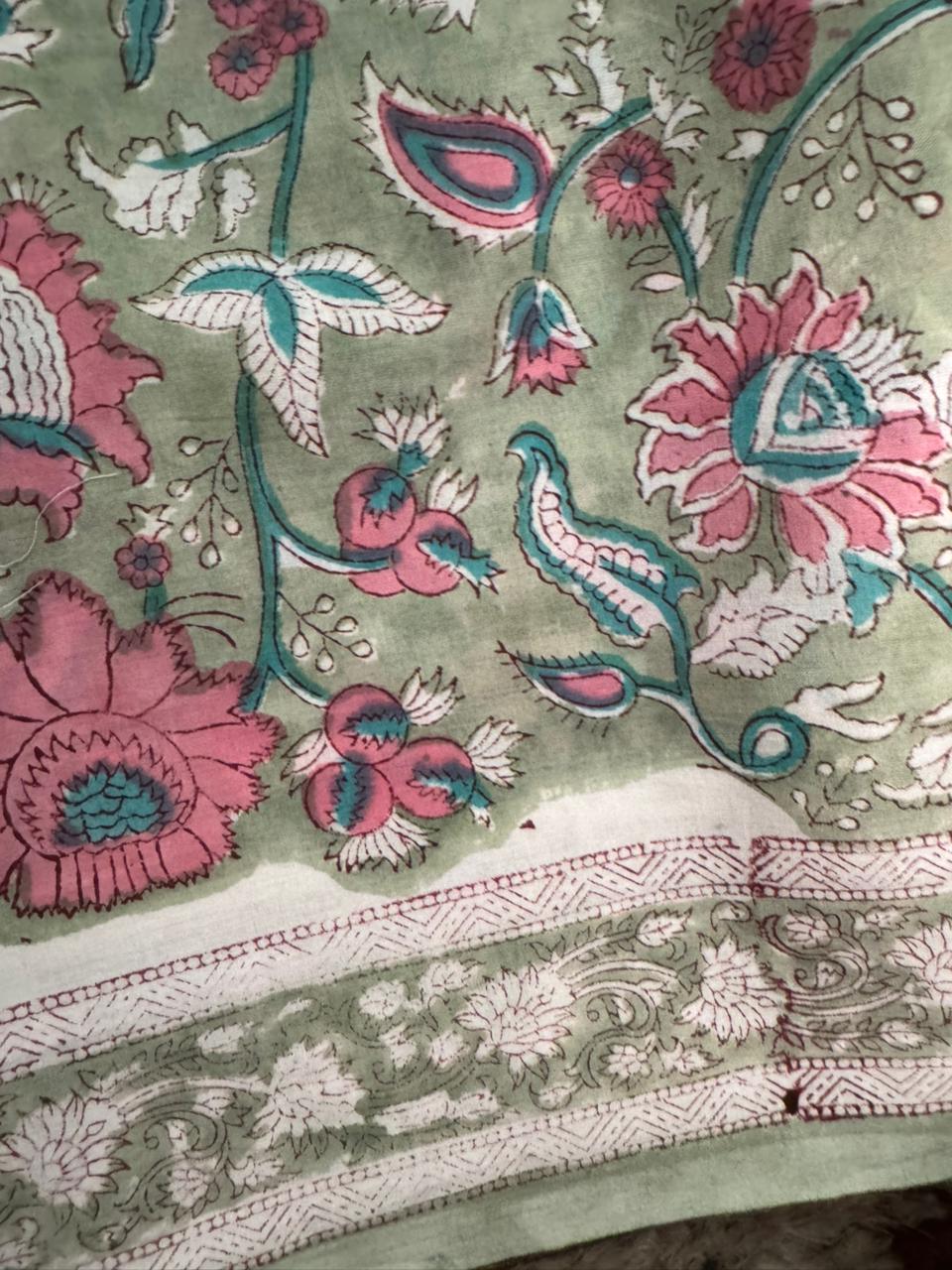 Exclusive Pista Green Cotton Suit With Cotton Dupatta (OCOTCO006)