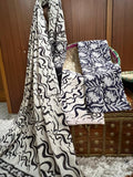 Onyx Bloom Hand Printed Cotton Suit With Cotton Dupatta (OCOTCO0010)