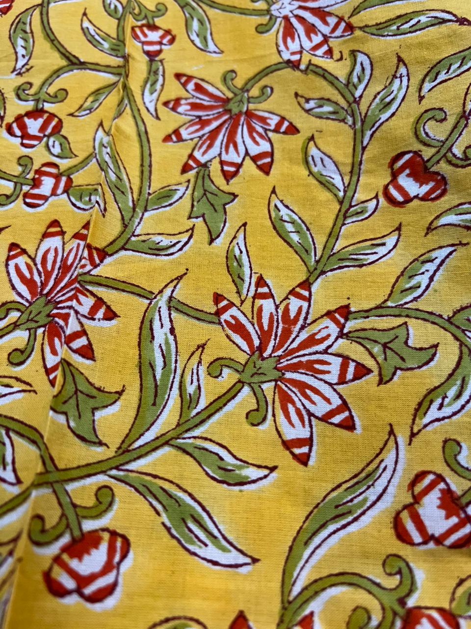 Exclusive Yellow Saffron Cotton Suit With Cotton Dupatta (OCOTCO012)