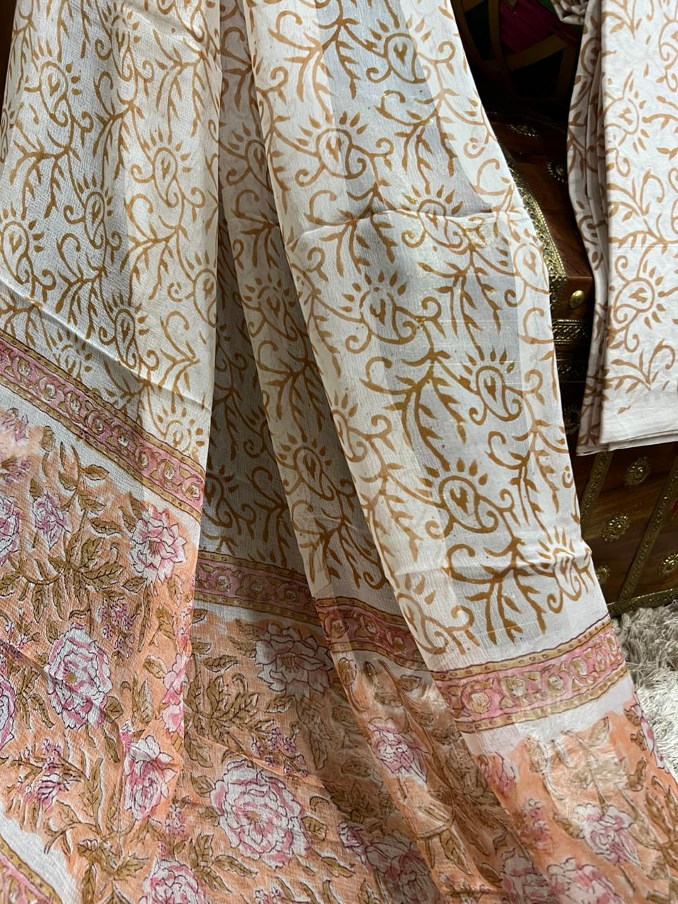 Exclusive Bagru Printed Cotton Suit With Cotton Dupatta (OCOTCO015)