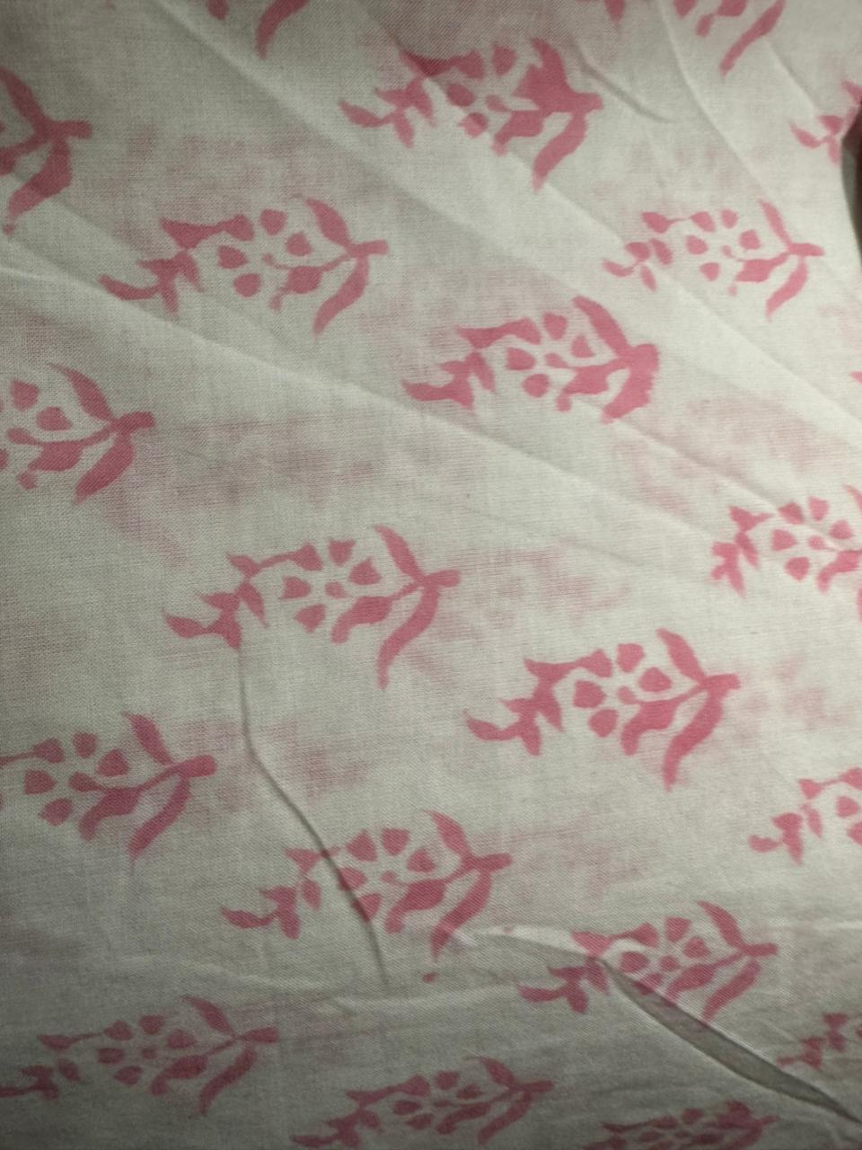 Premium Baby Pink Cotton Suit With Chiffon Dupatta (OCOTCF002)